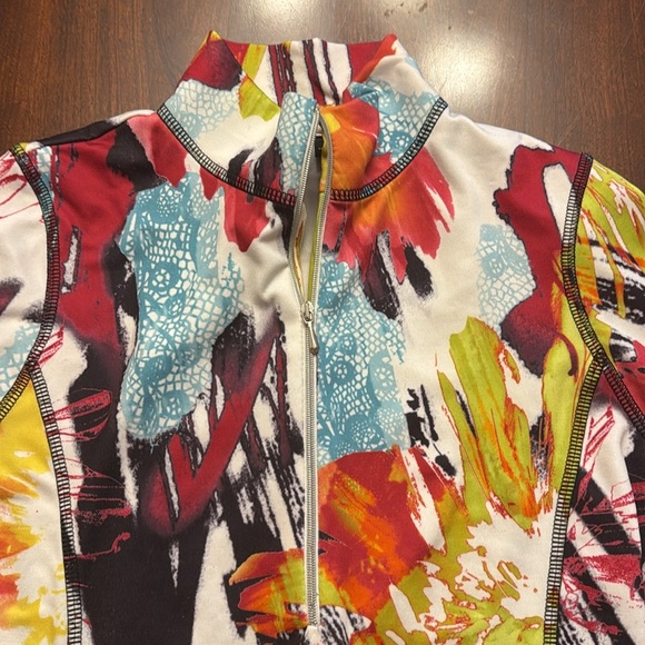 SnoSkins EUC Women Collared‎ Pullover 3/4 Zip-up Jacket - Picture 2 of 9